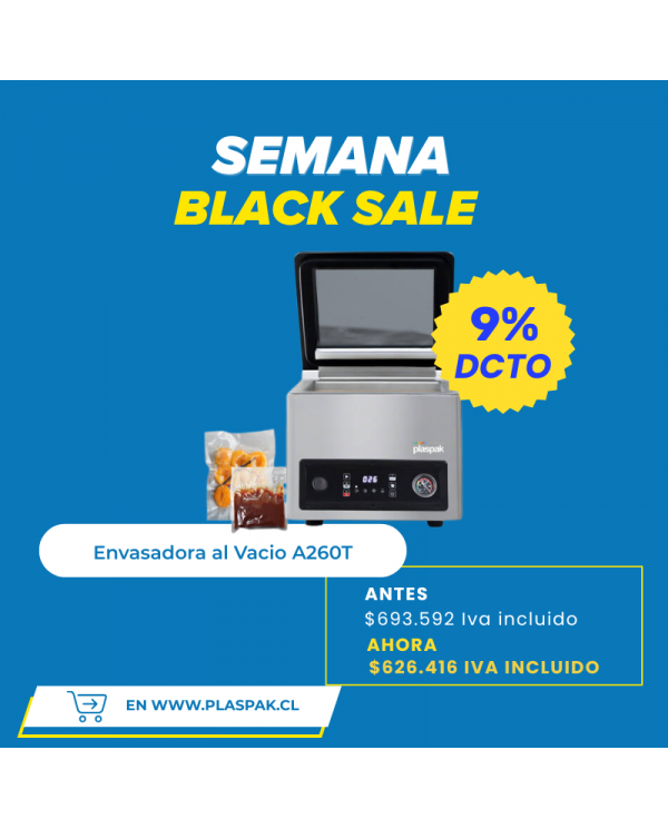 Envasadora al Vacío de Sobremesa. Modelo A260T